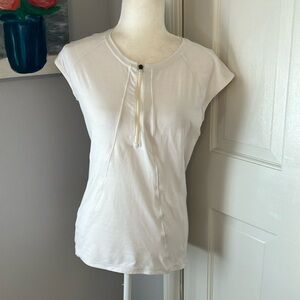 Athleta exercise yoga  running workout top with back pouch M